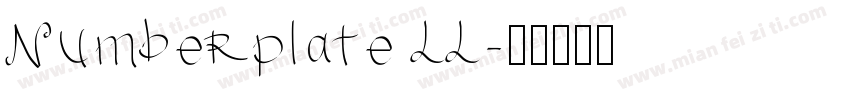 Numberplate LL字体转换